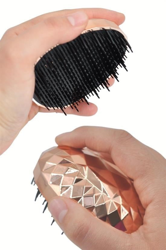 BUFFER® Rose Gold Saç Düzleştirici Tarak Geniş AralıklıHer Saç Tipine Uygun Fırçalı Saç Düzleştiric