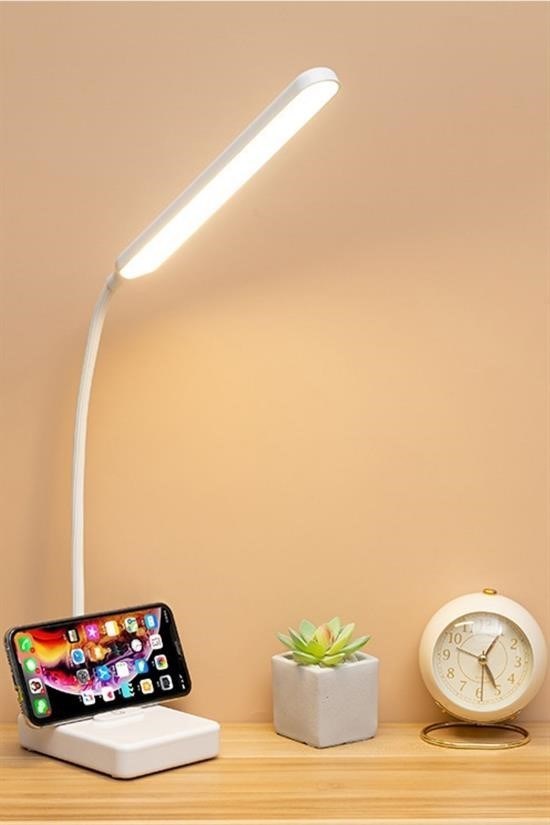 GENEL® İnce Uzun USBli Dokunmatik 3 Kademeli 360 Derece Özel Göz Korumalı led Lityum Masa Lambası