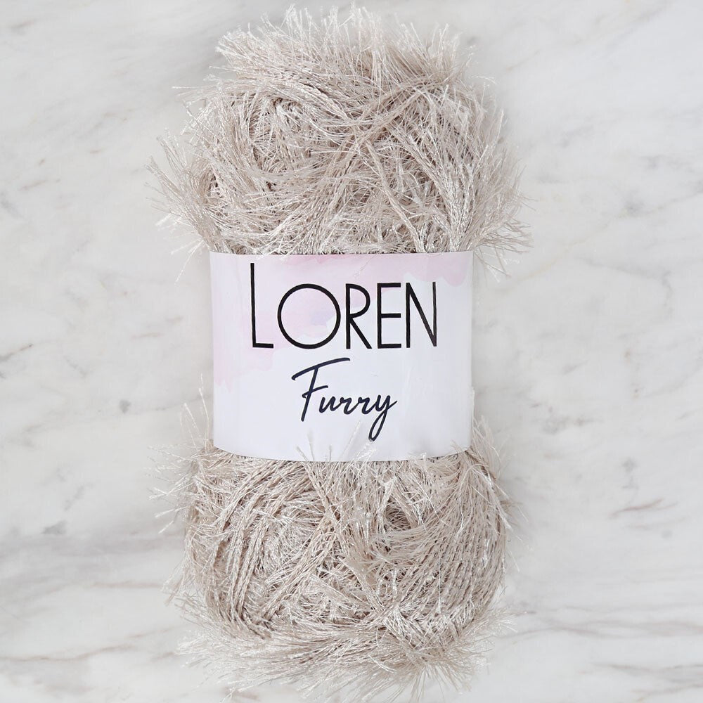 Loren Furry Açık Bej El Örgü İpi - RF050 - UcuzaGeliyor