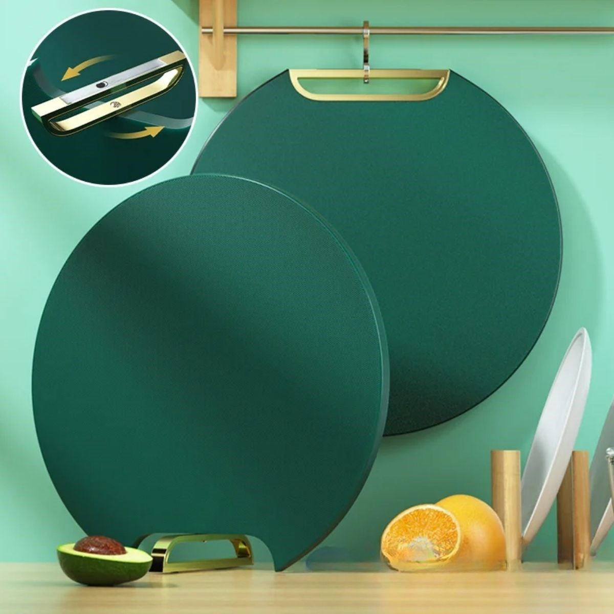 GENEL® Mutfak Sebze,Meyve,Et,Balık,Ekmek Doğrama Kesme Tahtası Standlı Kesim Panosu