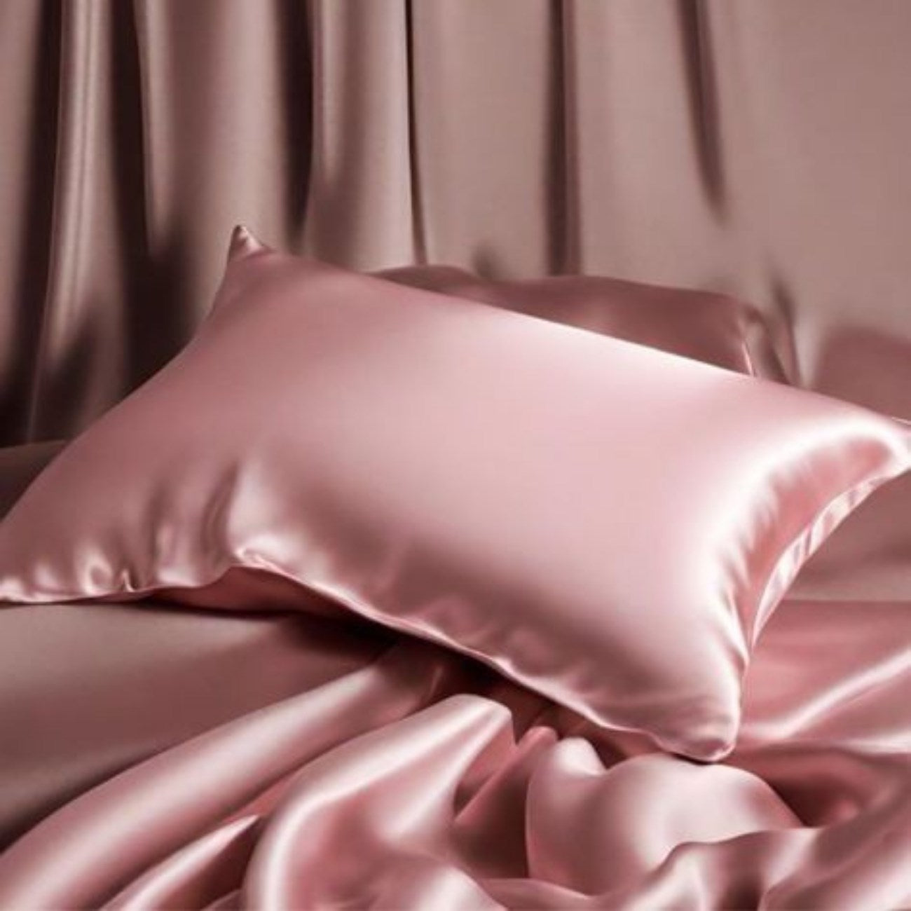 Antibakteriyel Terletmeyen İpek Saten Yastık Kılıfı 2'li 50x70 Pembe - UcuzaGeliyor