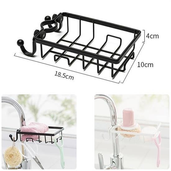 BUFFER® Paslanmaz Çelik Mutfak Banyo Musluğuna Sabitlenebilir Sabunluk