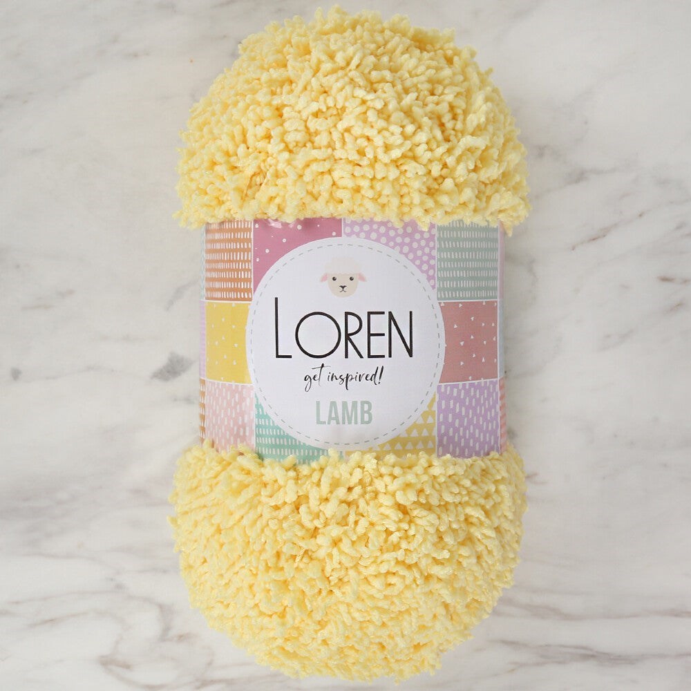 Loren Lamb Sarı El Örgü İpi - R031 - UcuzaGeliyor