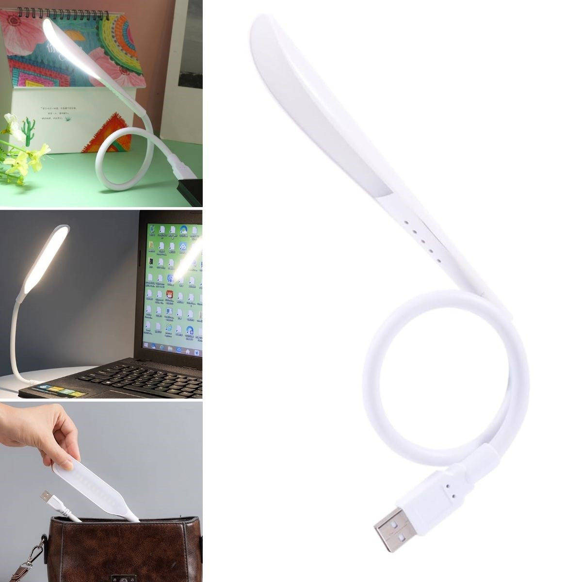 GENEL® USB Girişli 14 Ledli 3 Kademeli Dokunmatik Masa/Kitap Okuma Lambası Ledi Beyaz