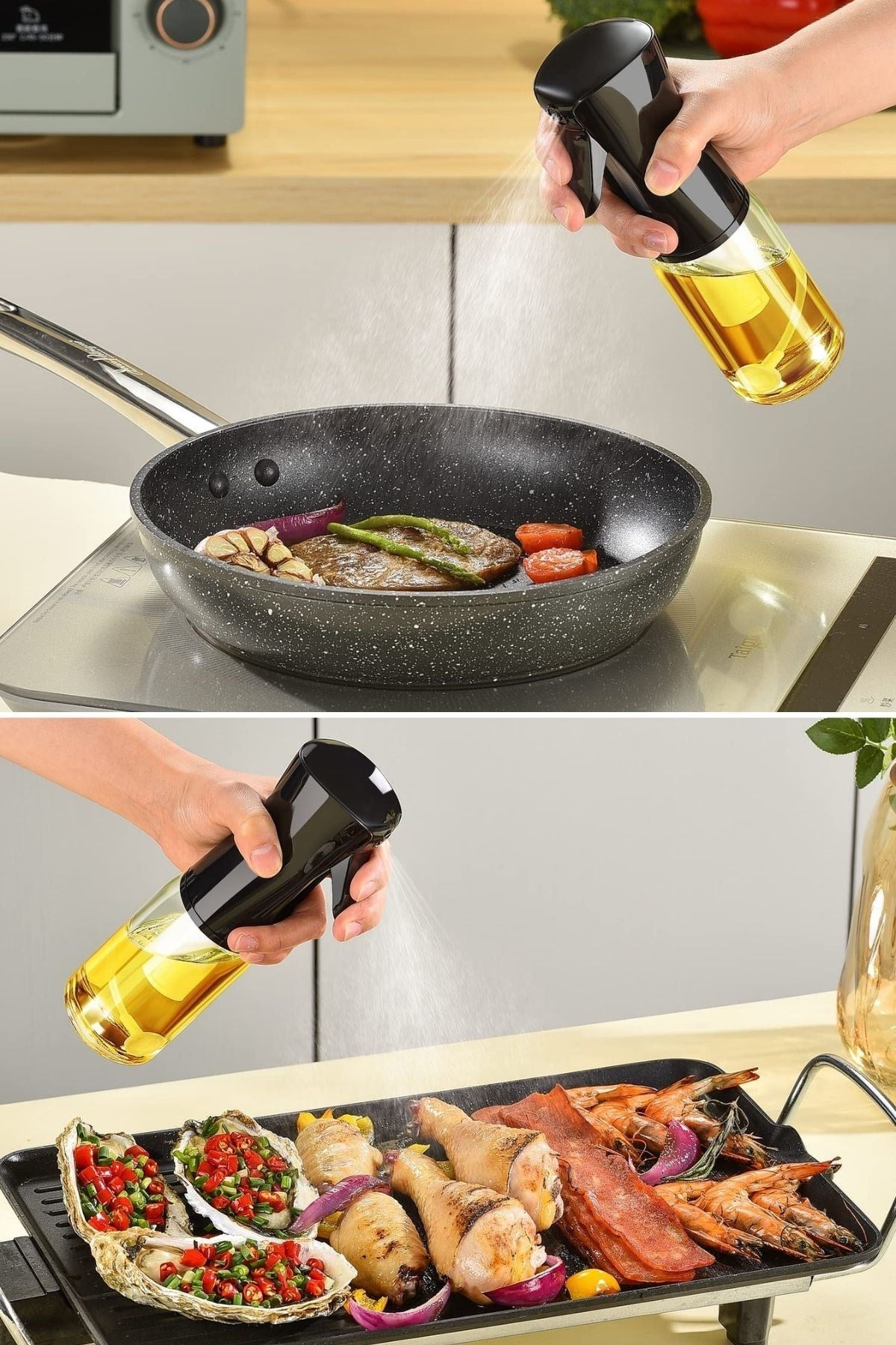 BUFFER® Çok Amaçlı Cam Şişe Püskürtmeli Dağıtıcı Yağdanlık Limonluk Sirke Sosluk Spreyi