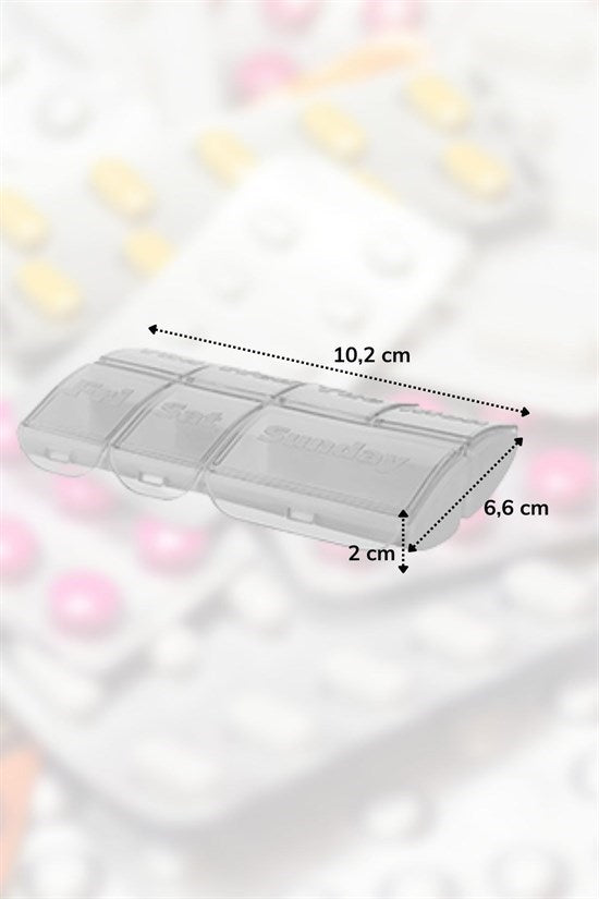 GENEL® Haftalık 7 Bölmeli İlaç Saklama ve Hatırlatma Kutusu