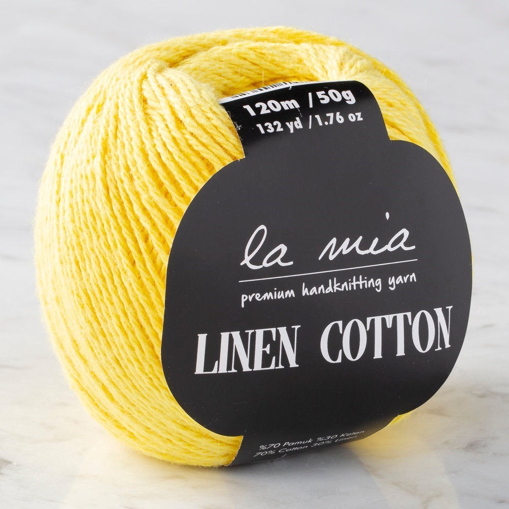 La Mia Linen Cotton Sarı El Örgü İpi - L160 - 33863 - UcuzaGeliyor