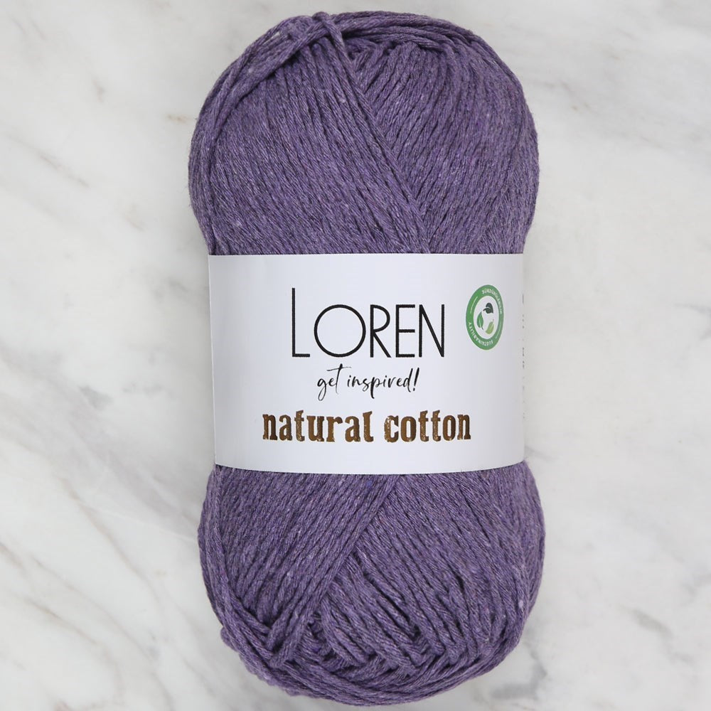 Loren Natural Cotton Mor El Örgü İpi - R093 - UcuzaGeliyor