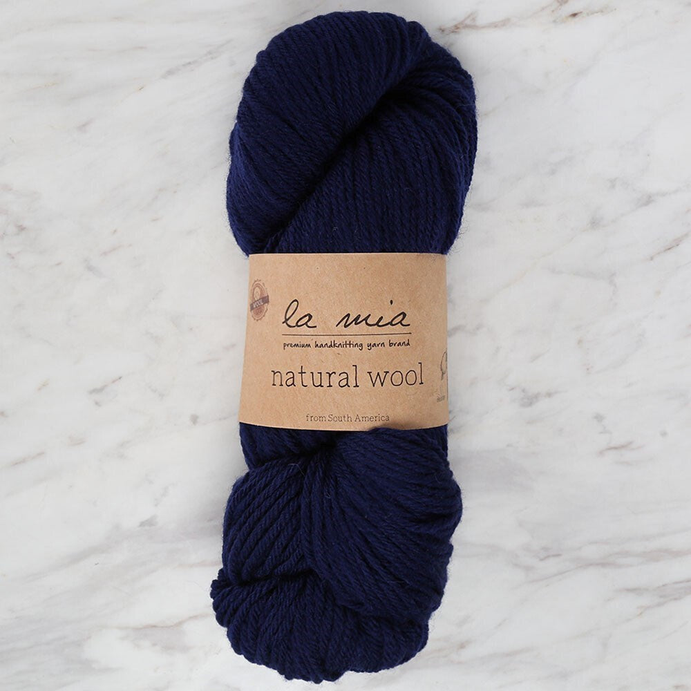 La Mia Natural Wool Lacivert El Örgü İpi - L630 - UcuzaGeliyor