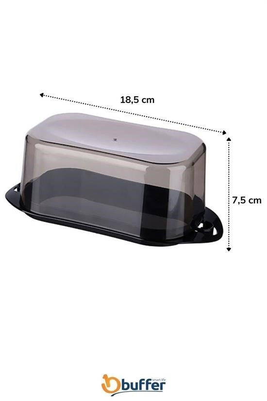 GENEL® Kilitli Plastik Kapaklı Kahvaltılık Tereyağlık Peynirlik Erzak Saklama Kabı Ap-9428