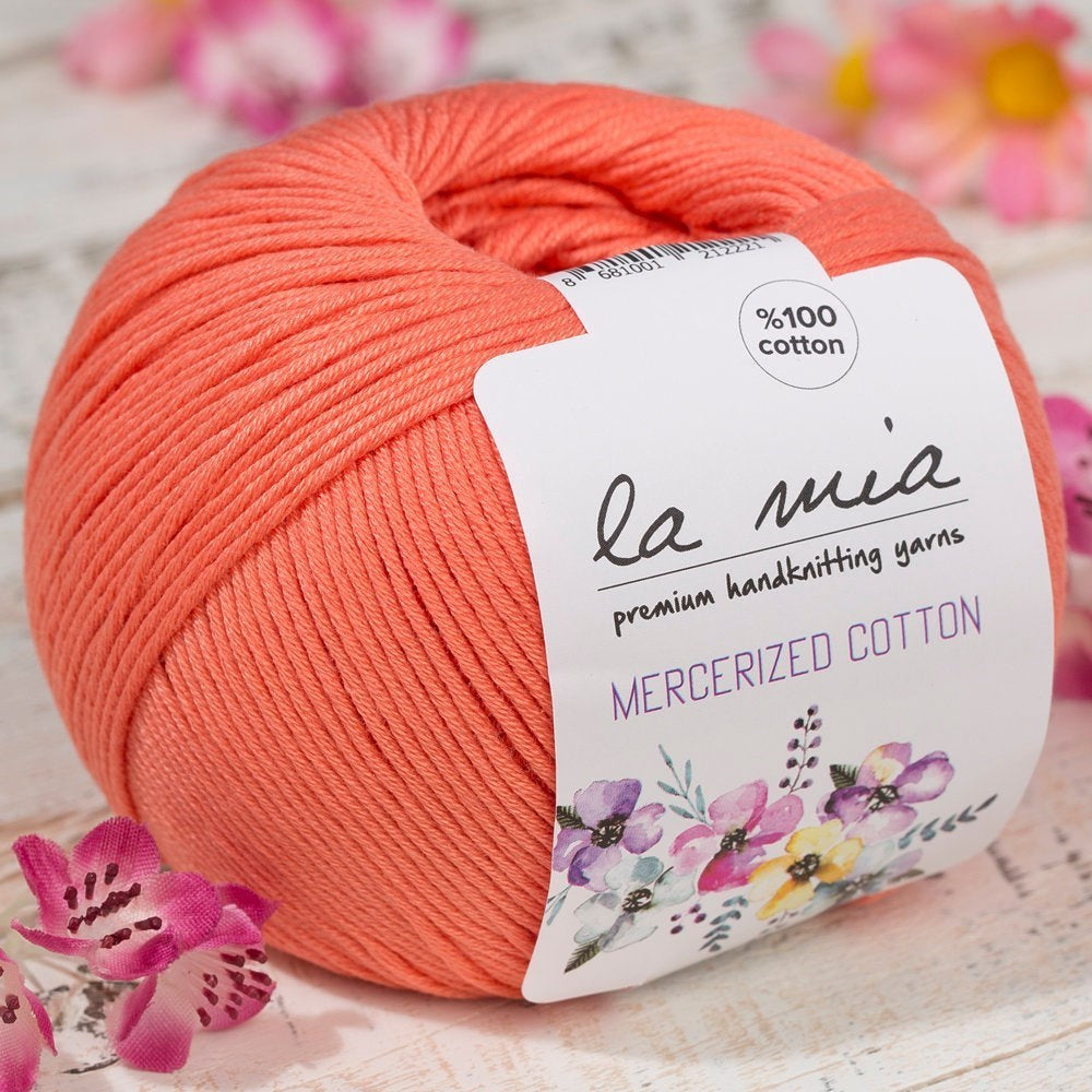 La Mia Mercerized Cotton Turuncu El Örgü İpi - 13 - 33598 - UcuzaGeliyor