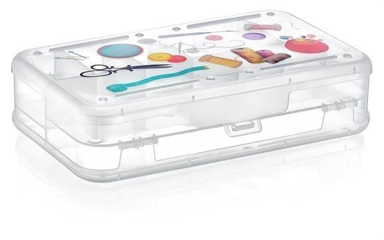 BUFFER® Çift Taraflı Bölmeli Hobi Dikiş Kutusu Ardunio Malzeme Kutusu