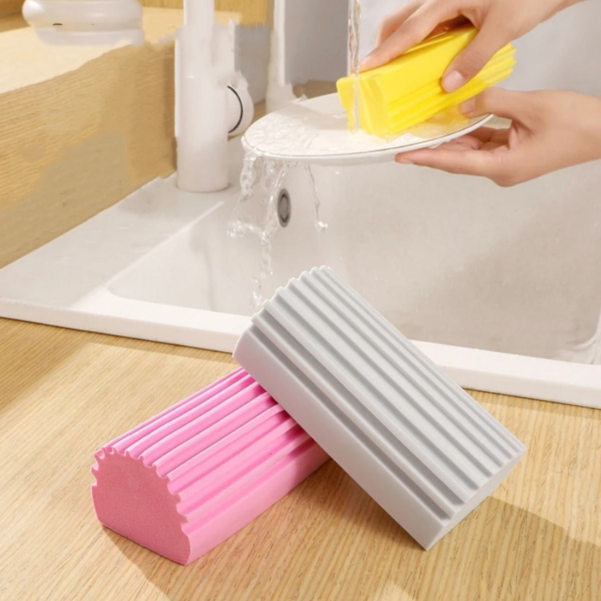 GENEL® Nemli Silgi Süngeri Banyo,Mutfak ve Araba İçin Temizlik Süngeri