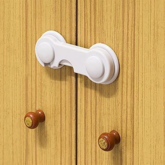GENEL® Bebek Çocuk Güvenliği Çekmece ve Dolap İçin Kendiliğinde Yapışkanlı Vidasız Kapak Kilidi