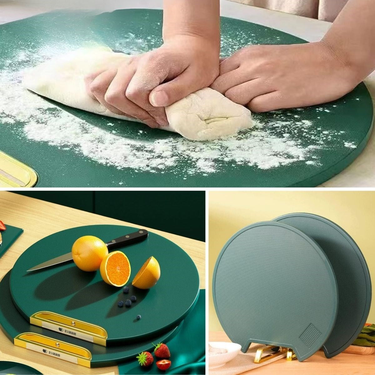 GENEL® Mutfak Sebze,Meyve,Et,Balık,Ekmek Doğrama Kesme Tahtası Standlı Kesim Panosu