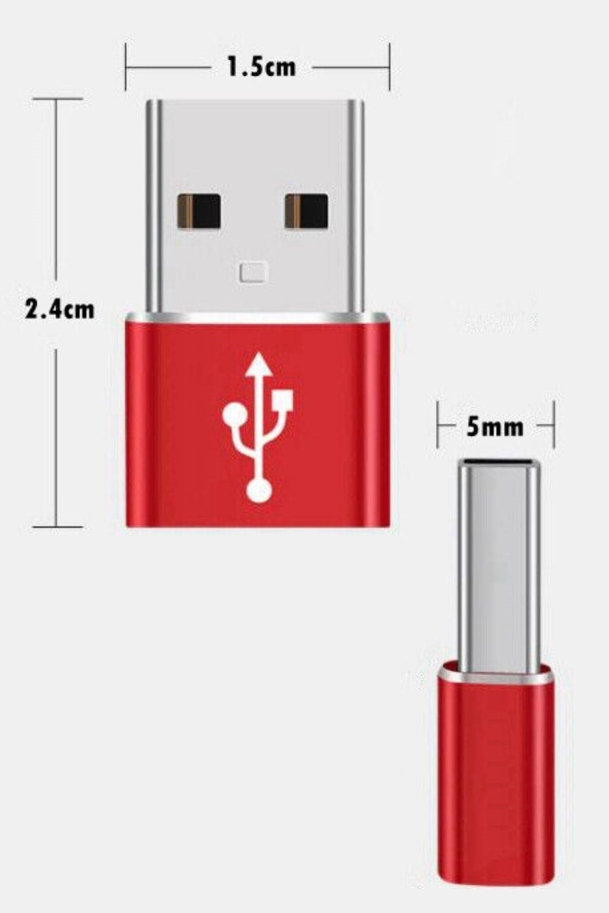 BUFFER® USB'den TYPE-C 'ye Dönüştürücü Adaptör Veri Aktarımı Sağlayıcı Şarj Data Çevirici