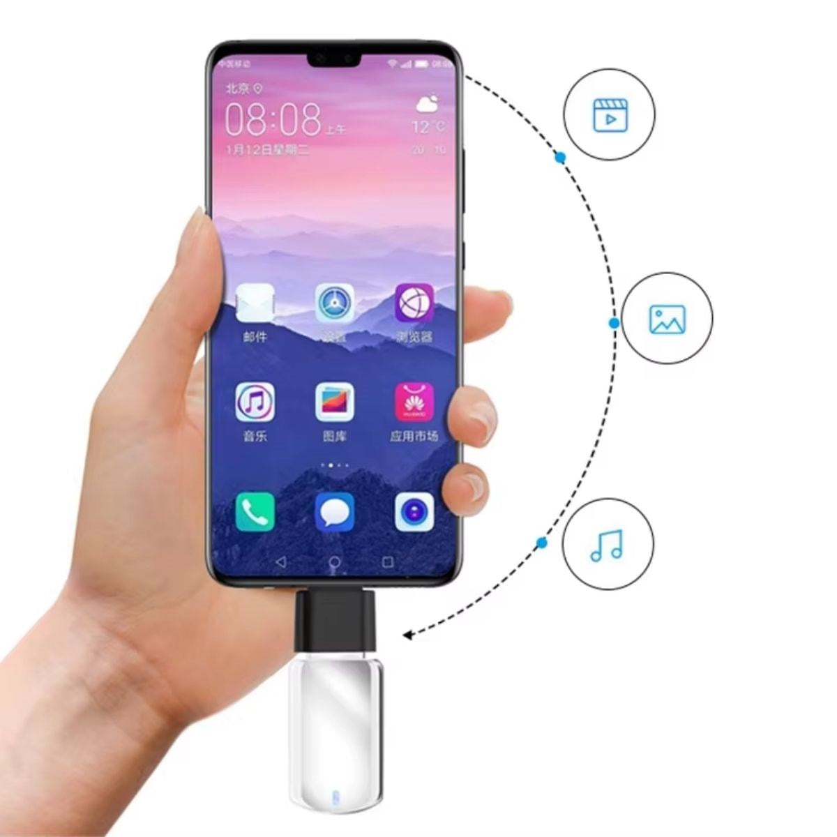 BUFFER® 1 Adet Usb to C Adaptor Dişi Çevirici Dönüştürücü Adaptör