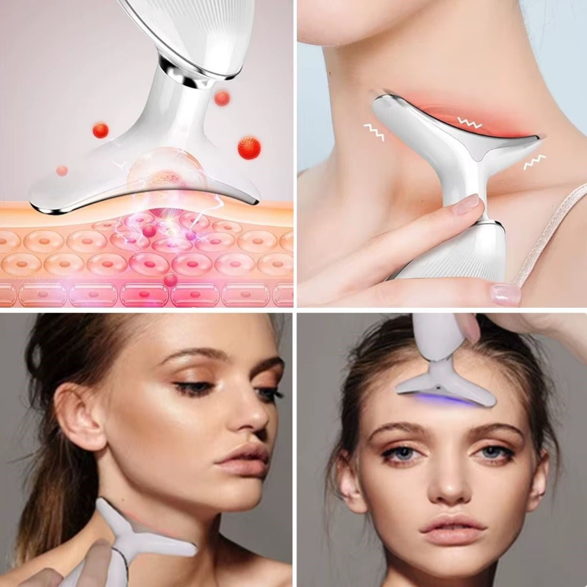 BUFFER® 7 Farklı Işık Modlu Titreşimli Boyun Ve Yüz Ems Güzellik Cihazı