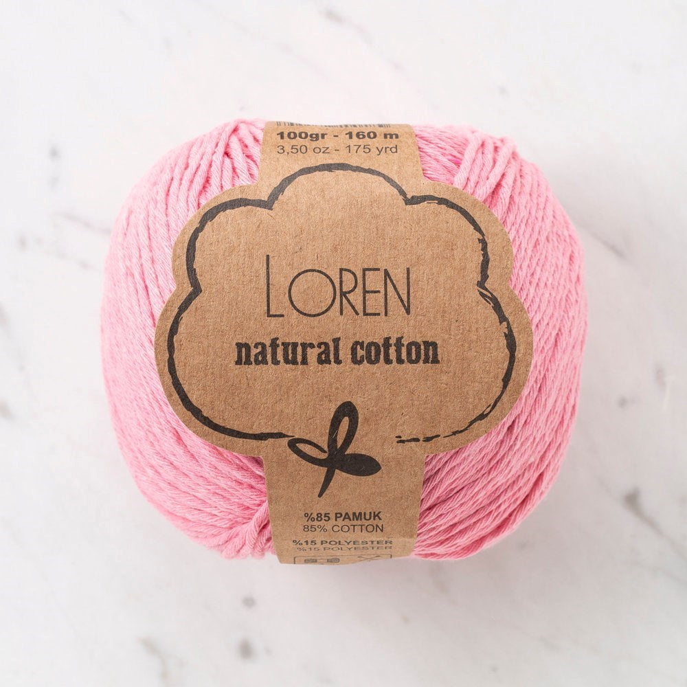Loren Natural Cotton Pudra Pembesi El Örgü İpi - R100 - 33906 - UcuzaGeliyor