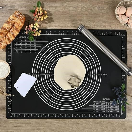 GENEL® Silikon Çok Amaçlı Geniş Hamur Matı Hamur Açma Matı 40*50 cm