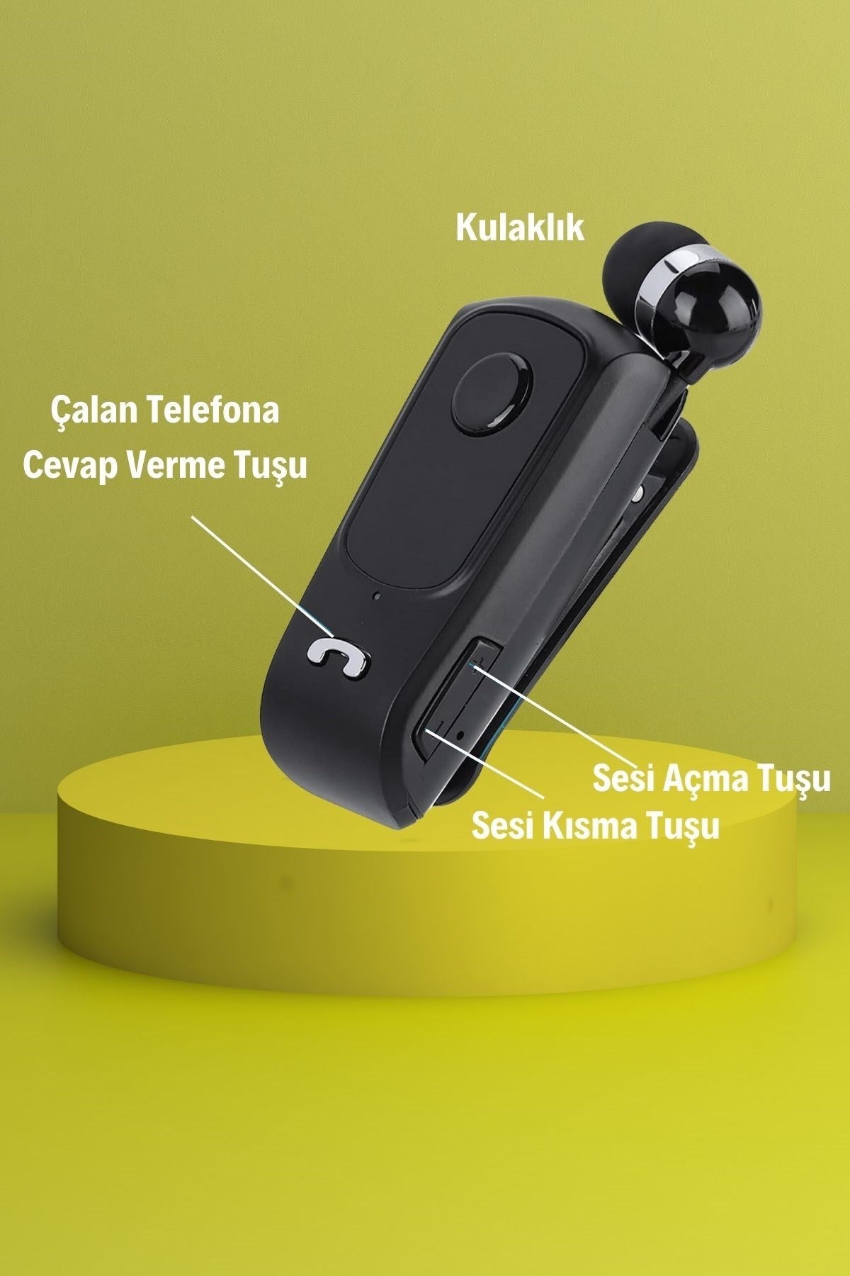 GENEL® Telefon Bağlantılı Makaralı Kulaklıklı Bluetooth Kulaklık