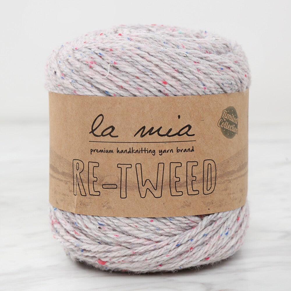La Mia Re-Tweed Açık Gri Melanj El Örgü İpi - L156 - UcuzaGeliyor