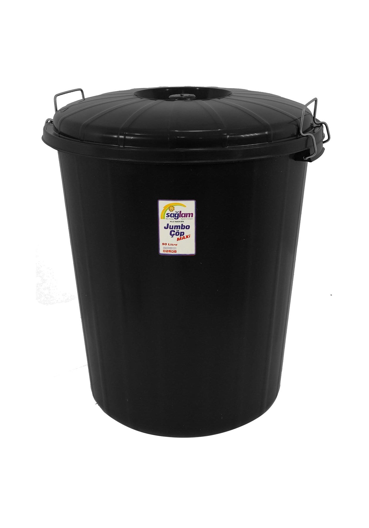 Sağlam Plastik Jumbo Çöp Kovası Kilitsiz 90 Lt
