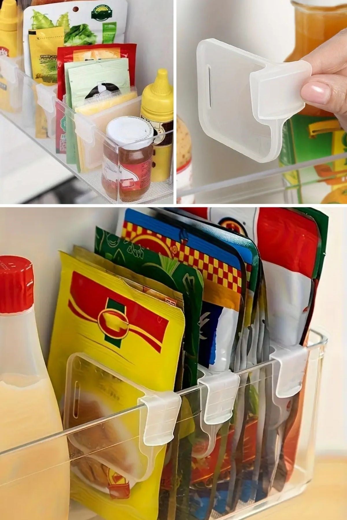 GENEL® 10'luŞeffaf Buzdolabı Yan Kapı Düzenleyici Buzdolabı Dolap İçi Bölümleyici Aparatlar