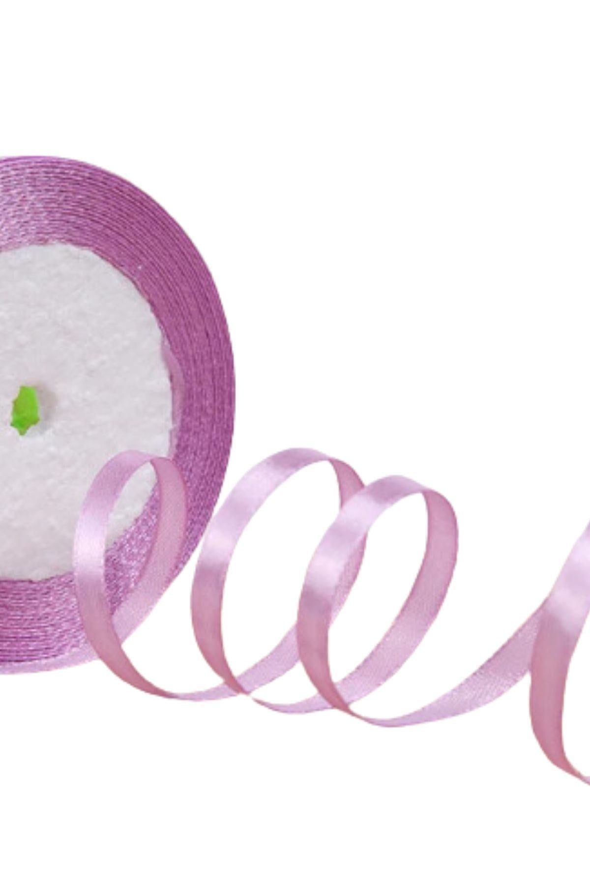 Saten Kurdele 6 mm Lila 5 Metre - UcuzaGeliyor