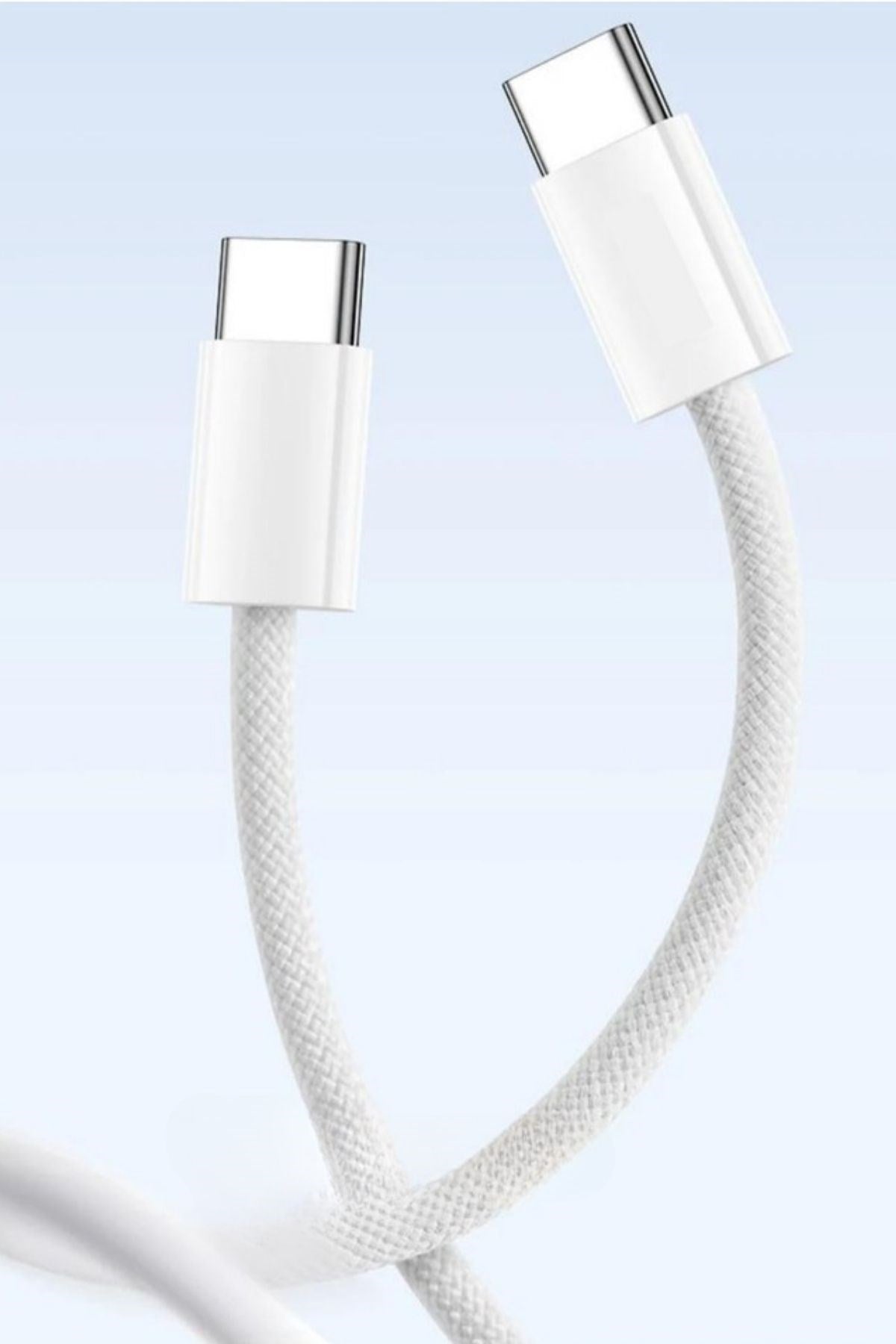 BUFFER® Apple 15/15 Pro Type-C to Type-C Hasır Örgü Hızlı Şarj Kablosu (1m)