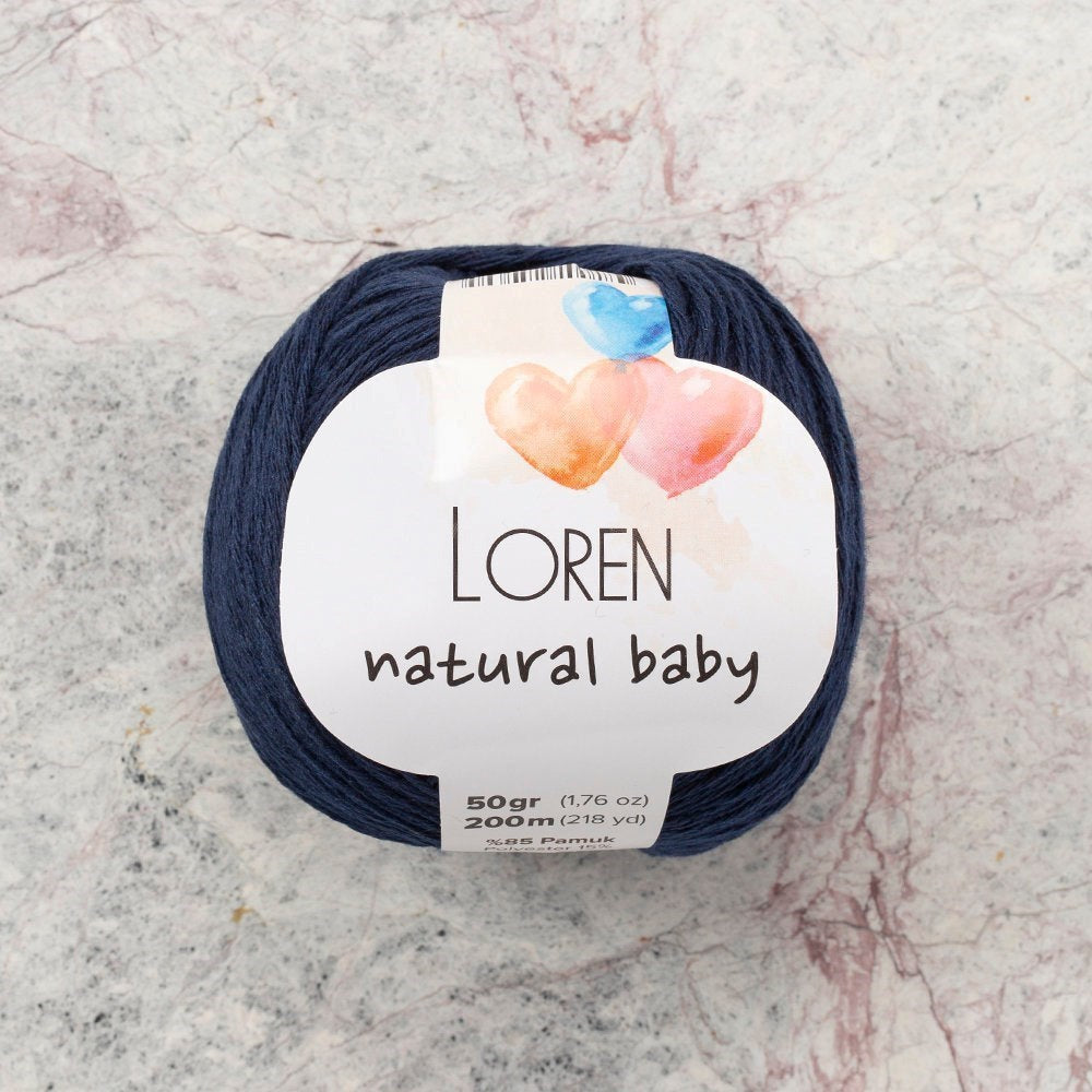 Loren Natural Baby Lacivert El Örgü İpi - R005 - 33940 - UcuzaGeliyor