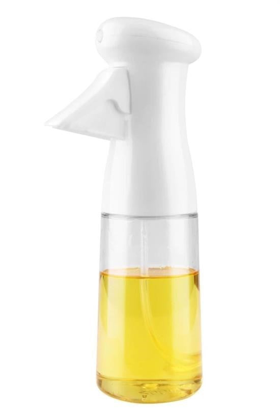 GENEL®  Çok Amaçlı Cam Şişe Püskürtmeli Dağıtıcı Yağdanlık Limonluk Sirke Sosluk Spreyi Beyaz