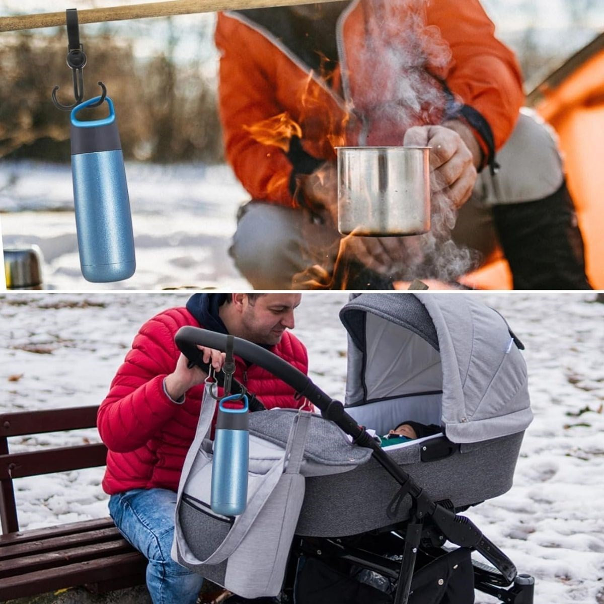 BUFFER® 2'li Bebek Arabası, Motor, Bisiklet Eşya Taşıma Aparatı Plastik Kanca