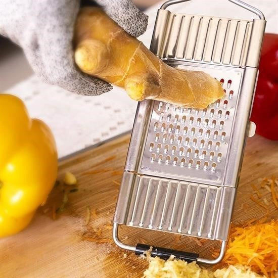 GENEL® Ayarlanabilir 3 Farklı Başlıklı Tutmalı Sebze Dilimleyici Peynir Rendeleyici Aparat