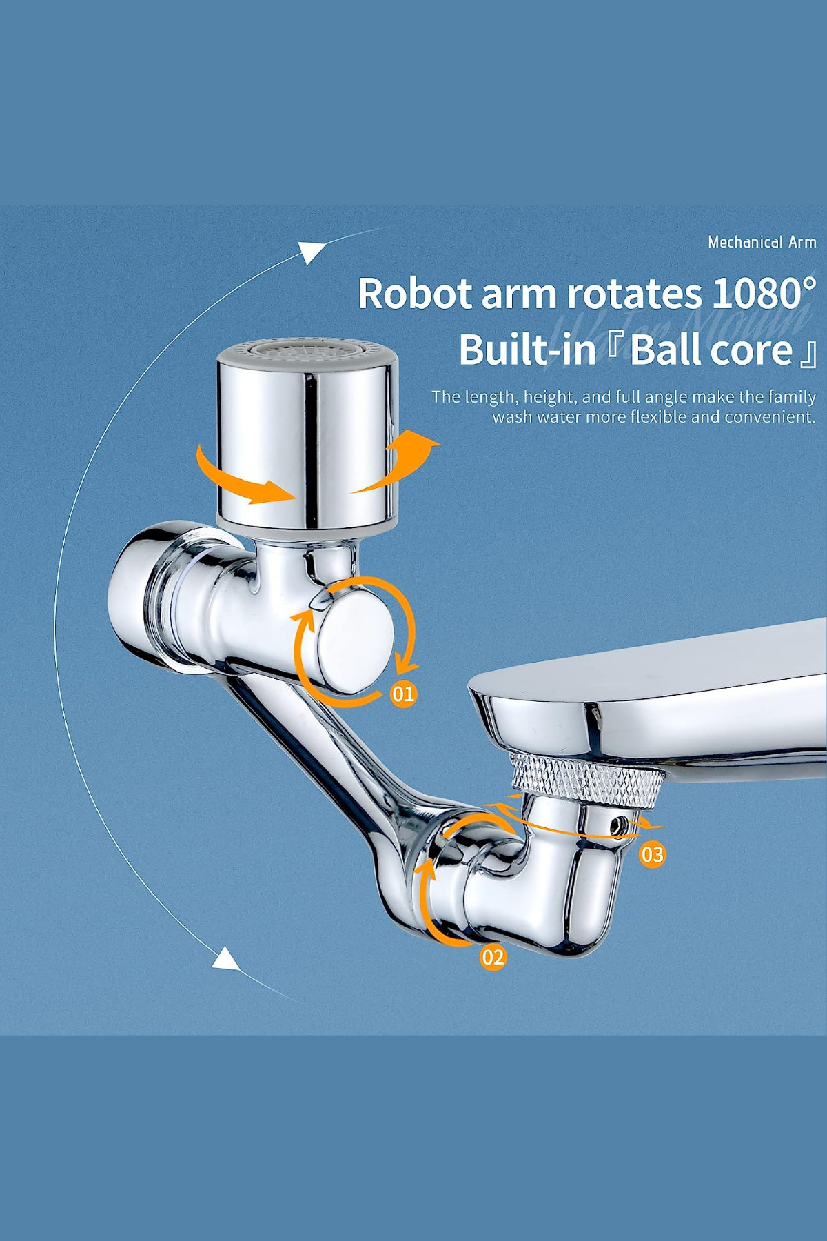 Mutfak Banyo Musluk Başlığı 180 Derece Dönebilen Fonksiyonel Evrense