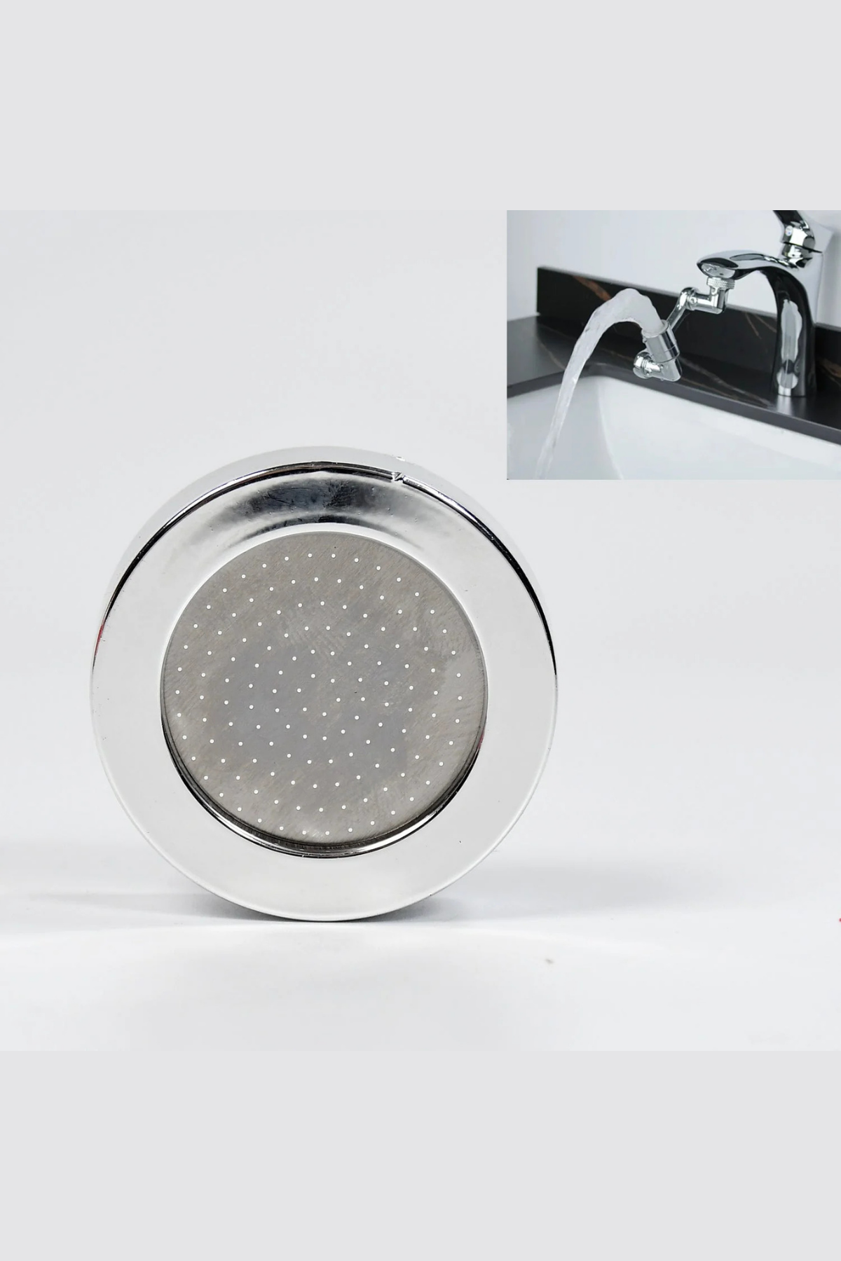 Filtreli Mutfak Banyo Musluk Başlığı 1080 Derece Dönebilen Fonksiyonel Evrensel Büyük Boy