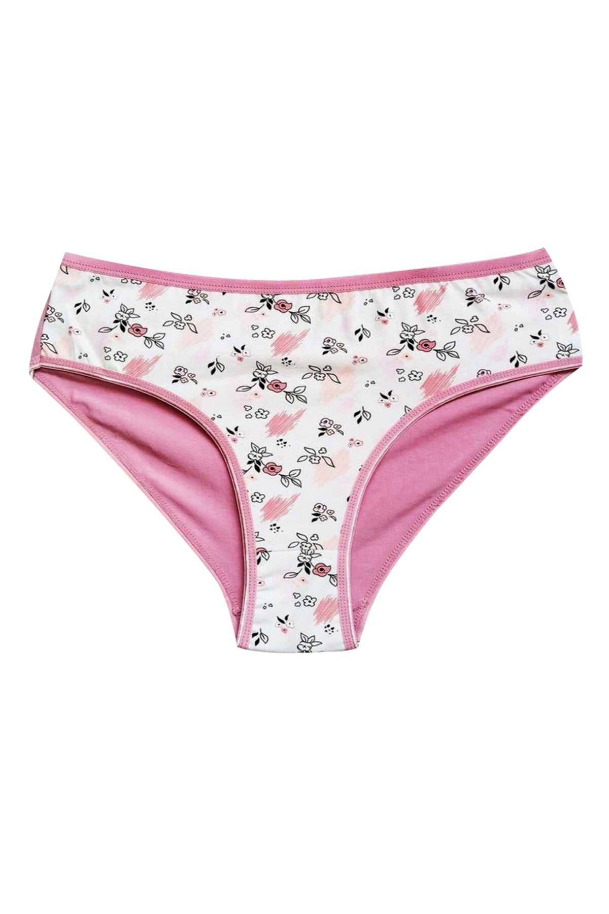 Pamuklu Geniş Kenarlı Likralı Desenli Bato Kadın Külot 3'lü Paket Set2