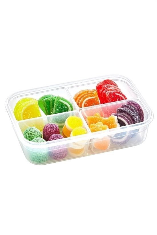 GENEL® 4 Bölmeli Sızdırmaz Contalı Kilitli Kapaklı 1 Litre Erzak Saklama Kabı -LC520