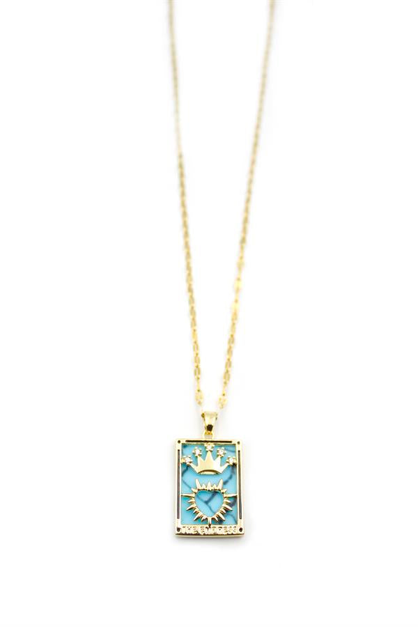 Çelik Tarot Kolye - Altın