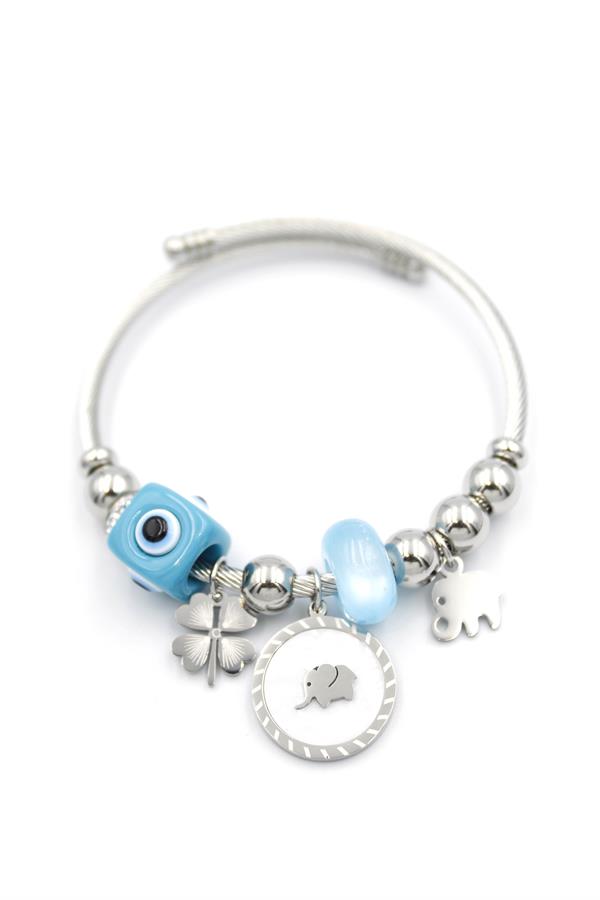 Fil Charm Bilezik - Gümüş