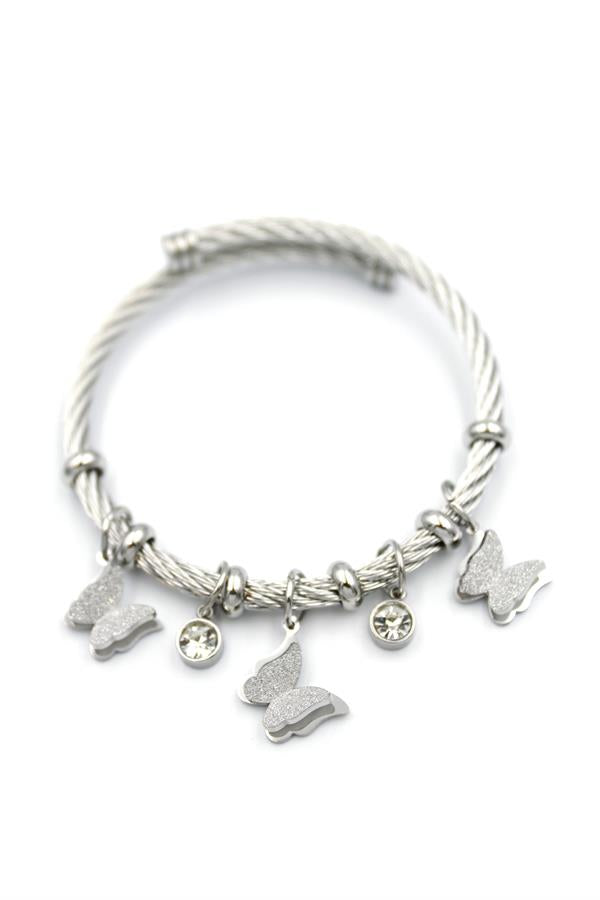 Kelebek Charm Bilezik - Gümüş