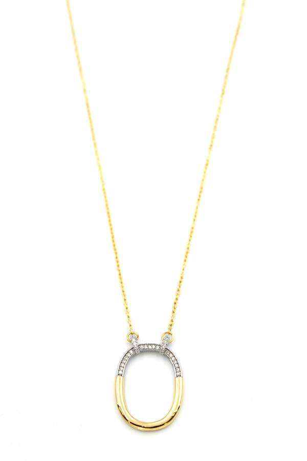 Taşlı Kolye - 14K Altın