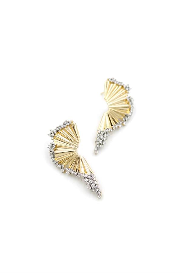 Yelpaze Küpe - Altın