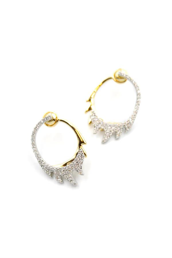 Taşlı Küpe - Altın