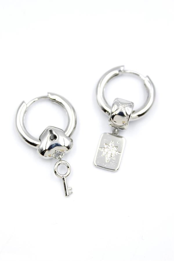 Kilit Küpe - Gümüş