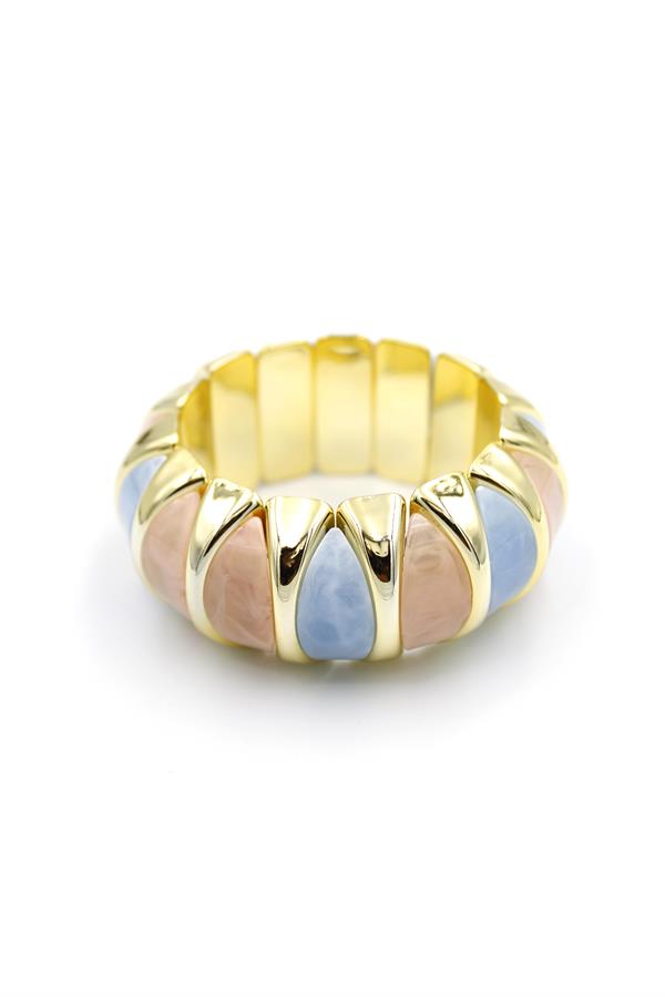 Lastikli Taşlı Bilezik - ÇOK RENKLİ