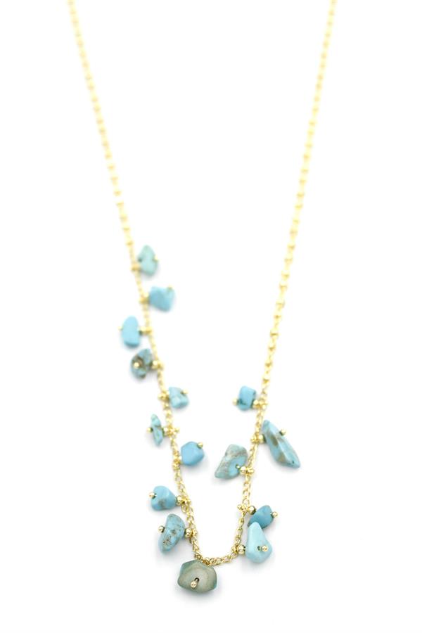 Taş Sallantılı Kolye - Altın