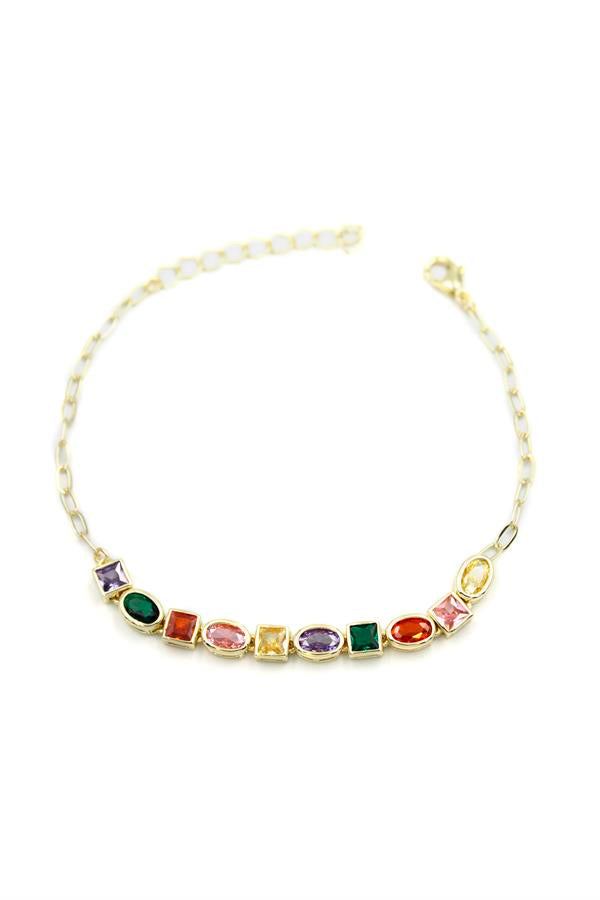 Taşlı Bileklik - Altın