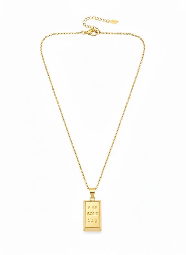 Külçe Altın Kolye - Küçük Boy - Altın