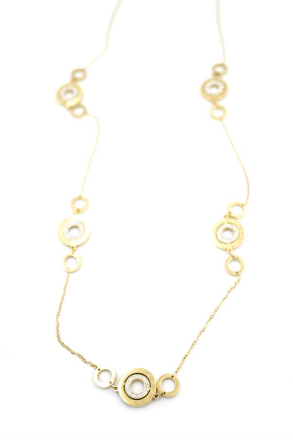 Halka Kolye - 90 cm - Altın